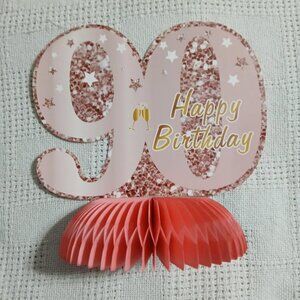 8pc 90th birthday table decorations